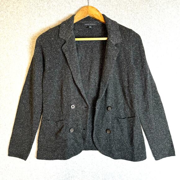 Banana Republic Cardigan Sweater Blazer Womens Silk Wool Academia Preppy Grandma - Picture 4 of 11